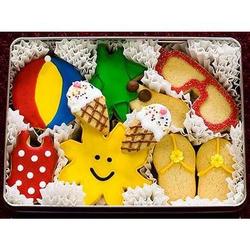 A Day at the Beach Hand Decorated Sugar Cookies Tin