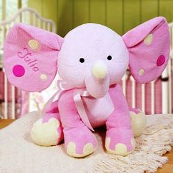 small pink elephant stuffed animal