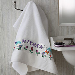 Girl Time Personalized Bath Towel