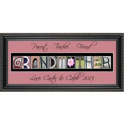 Grandmother Personalized Photography Letter Framed Art Print