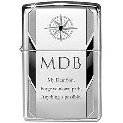 Son Forge Your Own Path Monogrammed Zippo Windproof Lighter