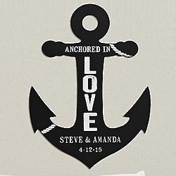Personalized Anchored in Love Wall Plaque
