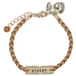 Sister Bracelet with Heart Charm