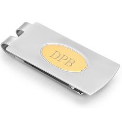 Engraved Spring Loaded Stainless Steel Money Clip