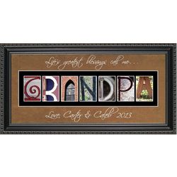Grandpa Personalized Photography Letter Framed Art Print