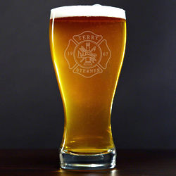 Firefighter's Personalized Pilsner Glass