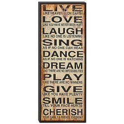 Live Love Laugh Distressed Wood Wall Sign