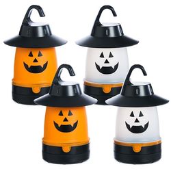 4 LED Jack-o'-Lanterns for Trick-or-Treaters