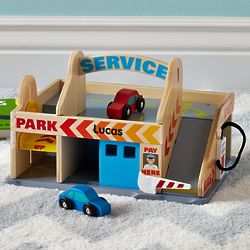 Personalized Service Station Parking Garage Toy Set