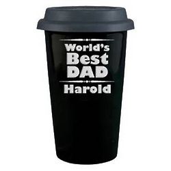 World's Best Dad Porcelain Coffee Cup with Lid