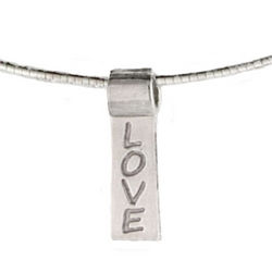 Sterling Silver Sentiment Love Pendant Necklace