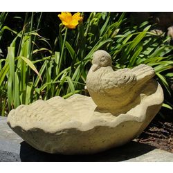 Cast Stone Vintage Dove Bird Feeder