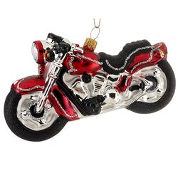 Personalized Sleek Red Chopper Christmas Ornament