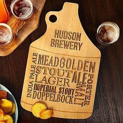 Personalized Beer Talk Wood Growler Bar Board