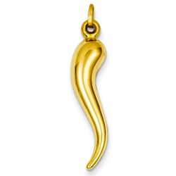 14 Karat Gold Italian Horn Pendant