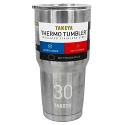 Insulated Stainless Steel Thermo Tumbler in Silver