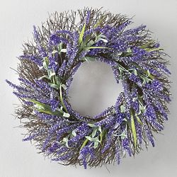 Lavender Heather Spiral Vine Wreath