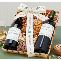 Callister Cellars Wine Duet and Mixed Nuts Gift Basket
