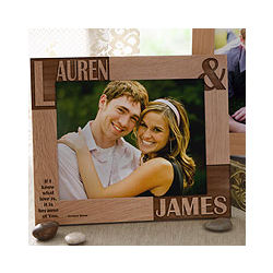 Because of You Romantic Personalized Picture Frame
