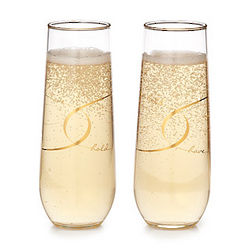Have & Hold Stemless Champagne Flutes