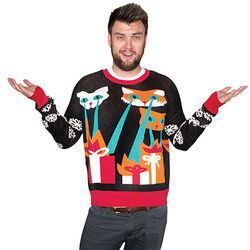 Laser CatZilla Ugly Sweater