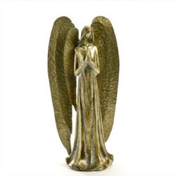 Angel with Metal Wings Figurine