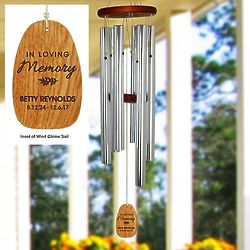 In Loving Memory Wind Chime with Personalized 2-Line Message