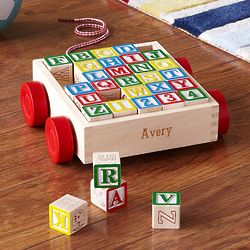 Personalized Classic ABC Block Cart Toy Set