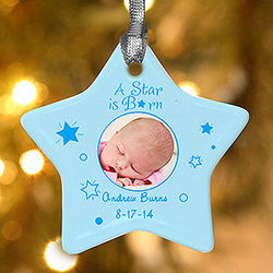 Personalized Baby Photo Star Ornament