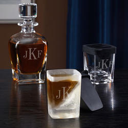 Classic Monogram Decanter and Whiskey Wedge Glass