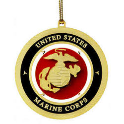 Semper Fidelis United States Marine Corps Brass Ornament