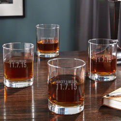 4 Personalized Better Together Whiskey Glasses