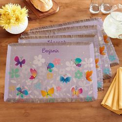 Personalized Spring Butterflies Placemats