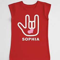 Sign Language Love Girl's T-Shirt