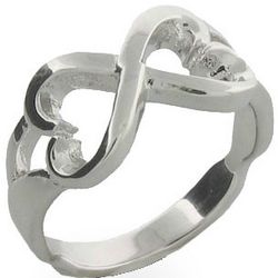 Sterling Silver Twisted Heart Ring