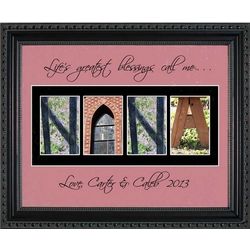 Nana Personalized Photography Letter Framed Art Print