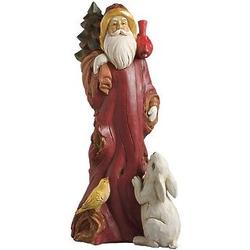 Handcrafted Woodland Santa Statue