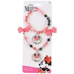 Disney Minnie Mouse Polka Dot Bow Neclace Set