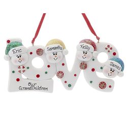 Personalized Love Word Family of 4 Christmas Ornament