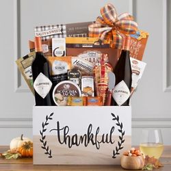 Thanksgiving Red and White Wine Pairing Gift Basket