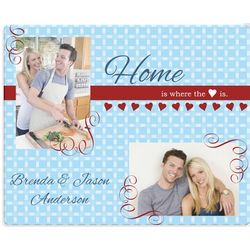 Home is Where the Heart Is Glass Photo Cutting Board