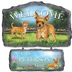 Lovable Chihuahuas Personalized Welcome Sign
