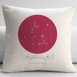 Personalized Love Is Written In The Stars Throw Pillow Cover