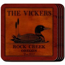 Personalized Loon Coaster Set