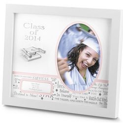 Grad 2014 Shadowbox Picture Frame with Pink Accent Mat
