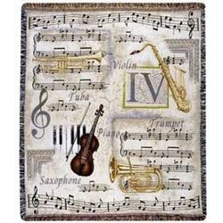 Music To My Ears Tapestry Throw