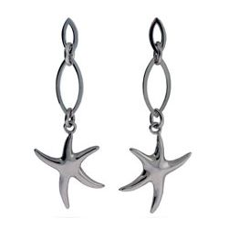 Tiffany Inspired Sterling Silver Dangle Starfish Earrings