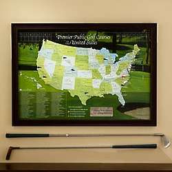 Personalized Golf Traveler Map Set