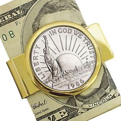 Statue of Liberty Commemorative Half Dollar Money Clip