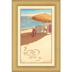 Couple's Sea Breeze Personalized Framed Print